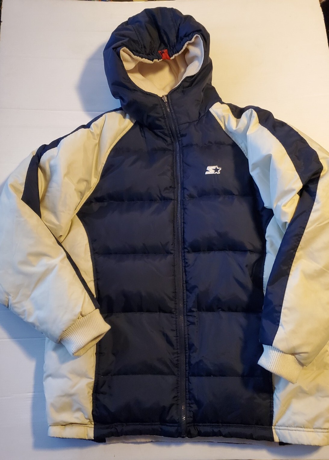 Starter Reversible Down Fill Jacket Navy Blue And… - image 3