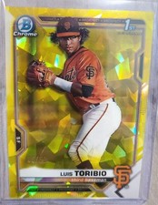 2021 Bowman Chrome 1st Sapphire Luis Toribio Yellow Parallel /50