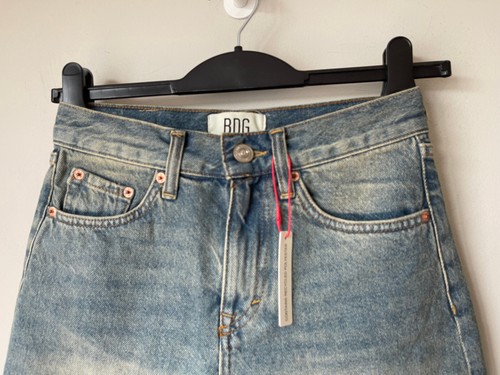 BDG A-LINE SHORTS Blue Denim High Rise URBAN OUTFITTERS XXS / UK 4 ๐ BNWT - Picture 2 of 10