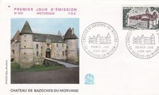 FRANCE 1972 FDC CHATEAU DE BAZOCHES DU MORVAND YT 1726