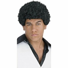 Halloween: PERUKA Jheri Curl CZARNE Włosy Kręcone Dorosły Zalecany wiek 15 lat i więcej NOWY