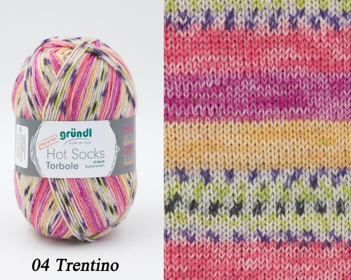 Wollpaket Sockenwolle "Gründl Hot Socks Torbole 6fach" 8x150g, je 1 Fb im Set - Bild 5 von 9