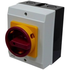 Rotary Isolator Switch 20A 4 Pole  125 x 115mm Waterproof IP65 20 Amp Outdoor