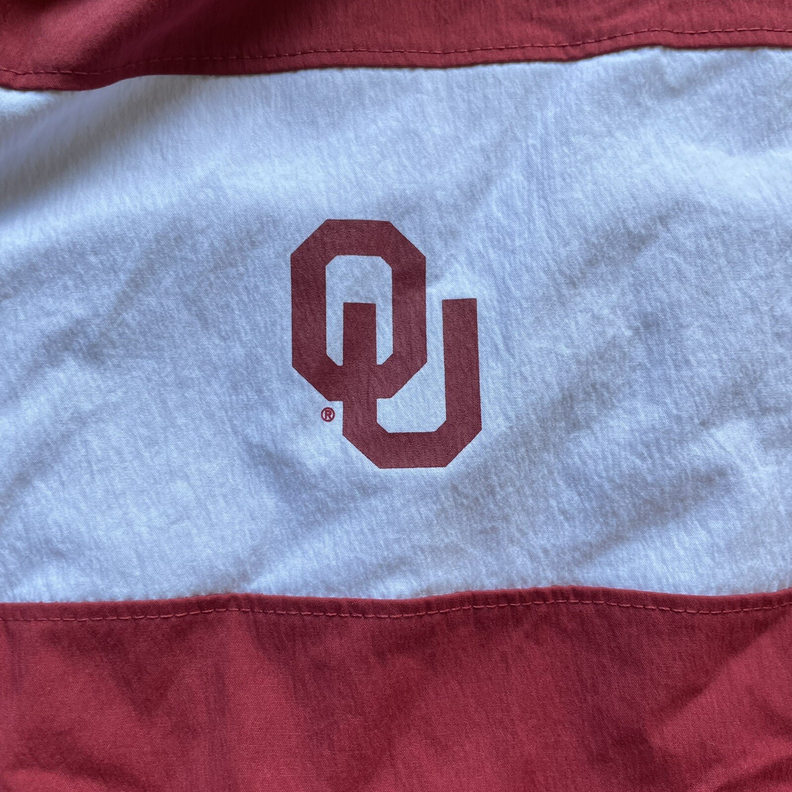 SACAI X NIKE [L] NIKE AIR JORDAN OU OKLAHOMA SOONERS 1 4 giacca a vento zip pista cremisi