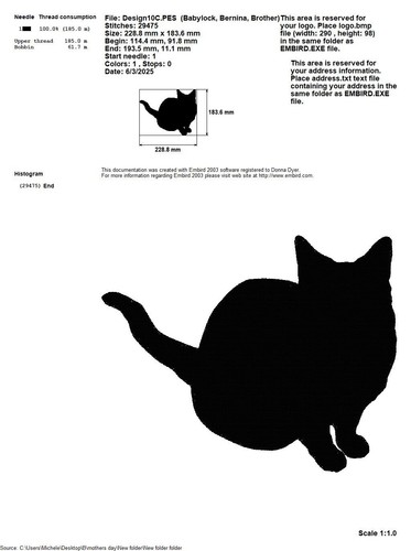 CAT Silhouettes MACHINE EMBROIDERY DESIGNS PES BROTHER USB - Picture 12 of 20