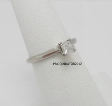 1/3CT Natural Princess Diamond Solitaire Engagement Wedding Ring 14K White Gold
