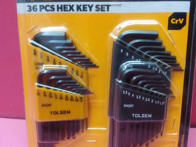 Tolsen 36pcs Inch & Metric Hex Key Set for sale online | eBay