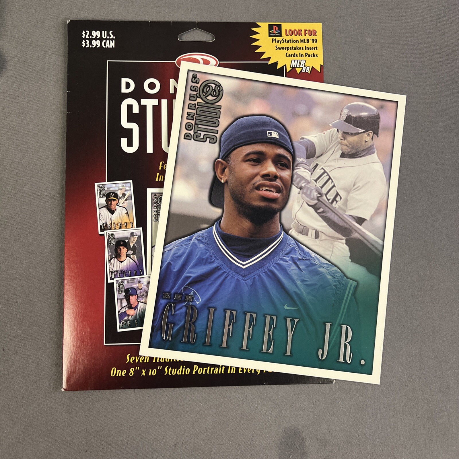 Ken Griffey Jr Donruss 8x10 Studio Portraits #19 1998 with original package