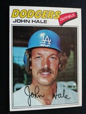 1977 Topps Baseball Card # 253 John Hale - Los Angeles Dodgers