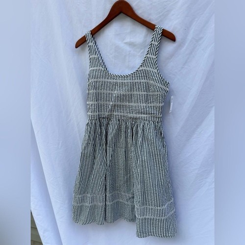 New Old Navy M seersucker striped nautical sundress coastal preppy old money