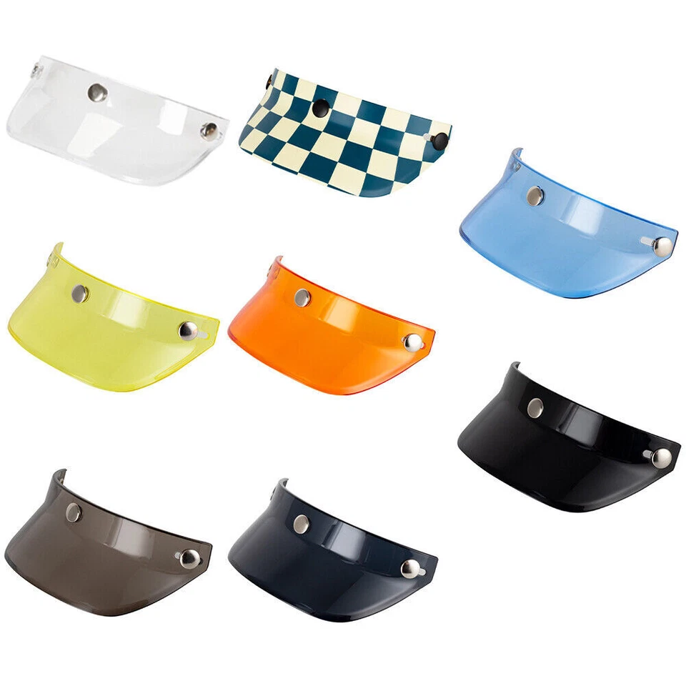 USMotorcycle Helmet Shade Protector 3 Snap-Button Face Flip Up Down Shield Visor - Image 2 of 4