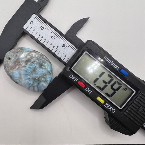 Larimar Crystal Cabochon Pendant For Jewelry Making - Picture 9 of 10
