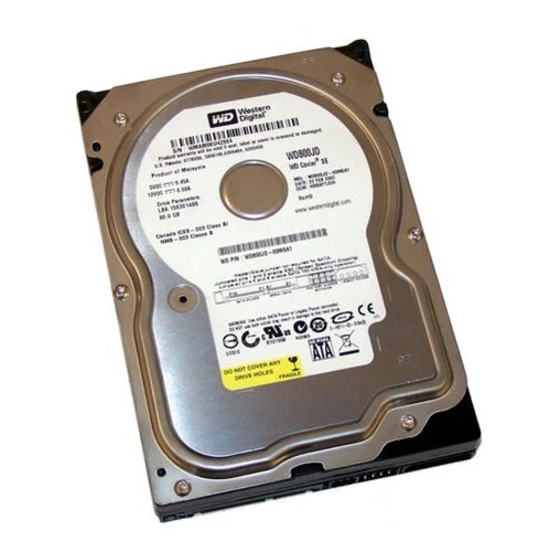 Original Western Digital 80GB WD800JD 7200RPM 8MB SATA 3.5" HDD Hard Disk Drive