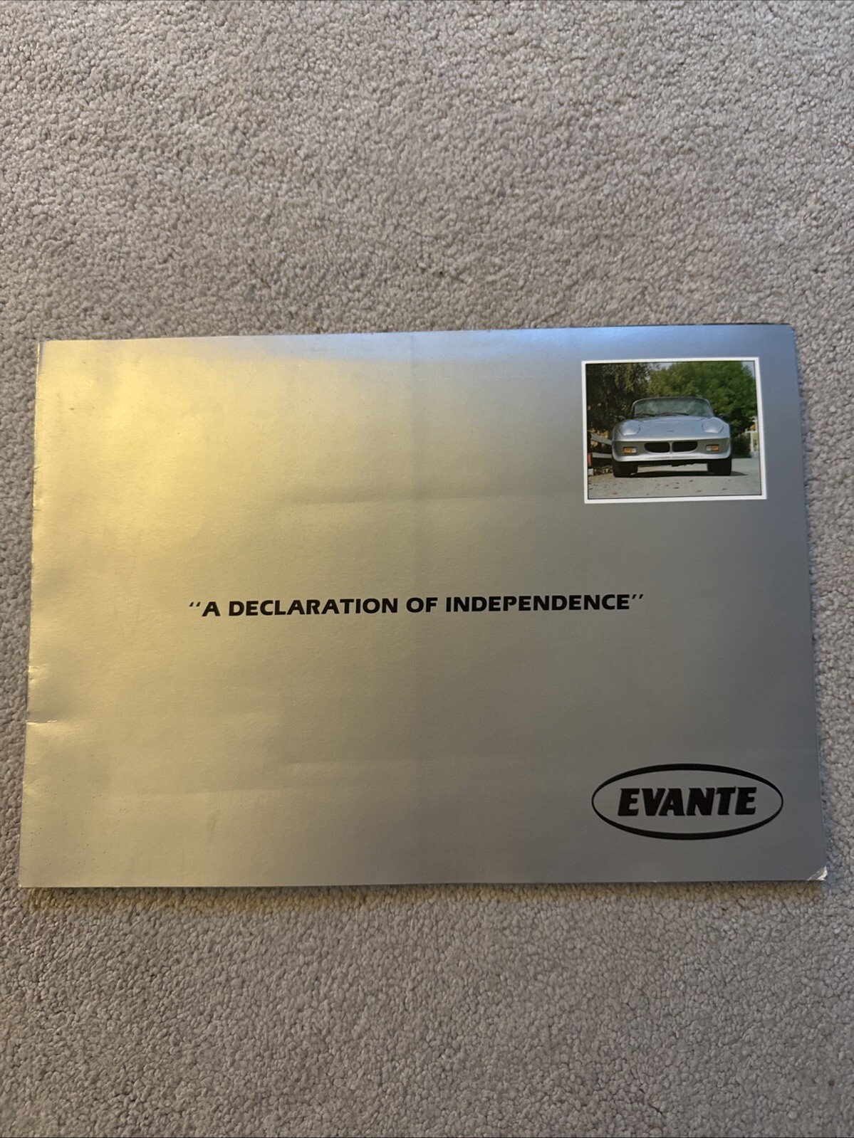 Folletos de especificaciones y ventas desplegables del mercado del Reino Unido Evante 1.7 Roadster 1987-88