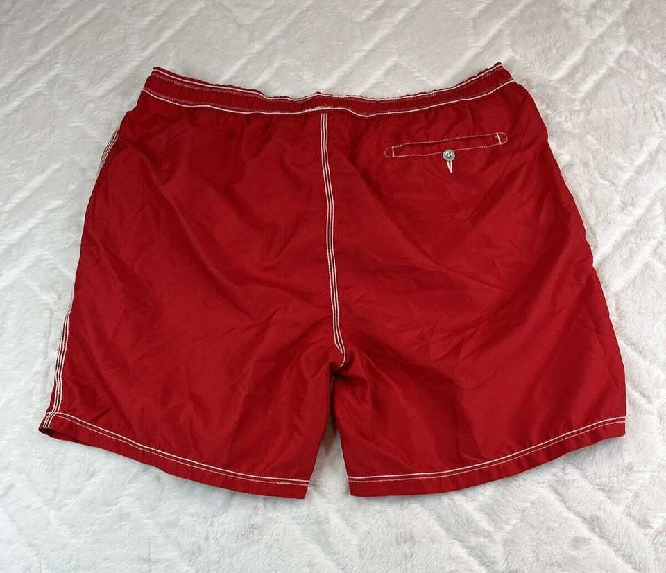 Pantalones cortos de baño Robert Graham para hombre (XXL) rojos informales con logotipo Foto 3 de 4
