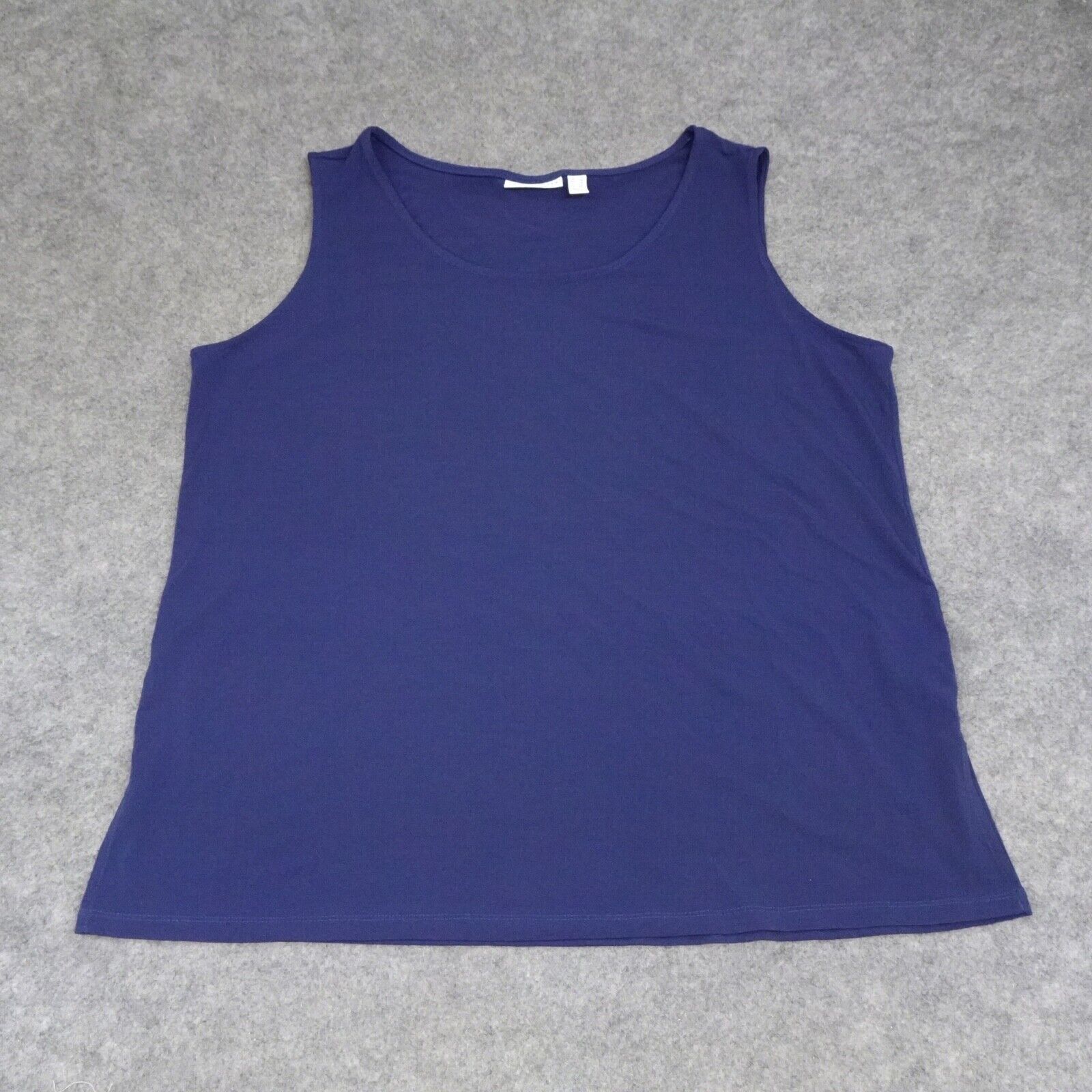 Susan Graver Top Womens 1X Blue Blouse Shirt Pull… - image 1