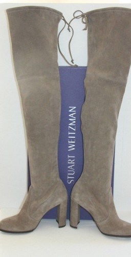 $798 Stuart Weitzman HILINE Praline Suede Over The Knee Boots 10 / 40 HIGHLAND - Picture 6 of 8