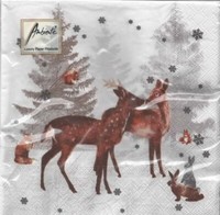 20 St. Servietten Ambiente 33X33Cm Woodland Vintage/Retro Landhaus Tischdeko