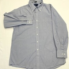 Tommy Hilfiger 16 32-33 Mens Regular Fit Long Sleeve Button Shirt Micro Check
