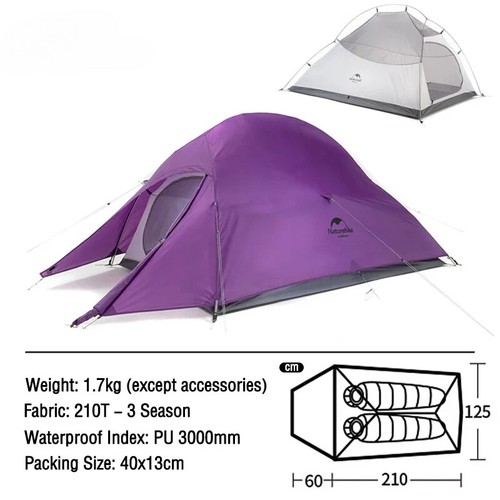 2 Person Camping Tent Waterproof Easy Build Ultralight Beach Tent Outdoor Hiking - Picture 7 of 24