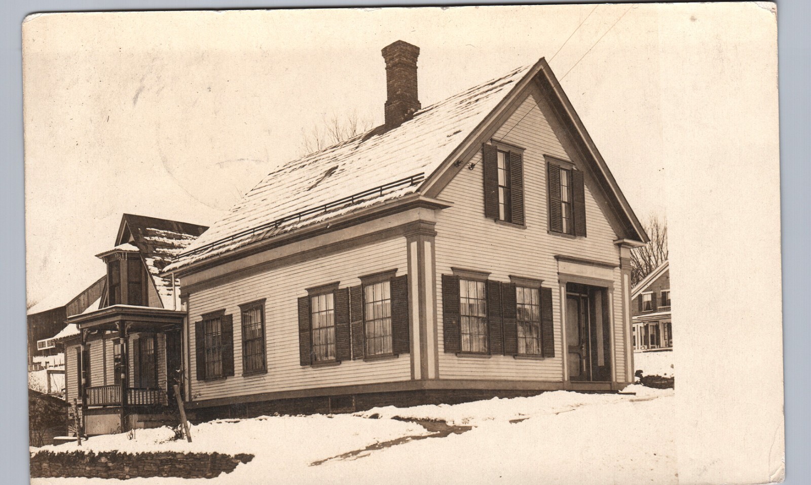 HOUSE & YARD c1910 bradford vt real photo postcard rppc vermont history