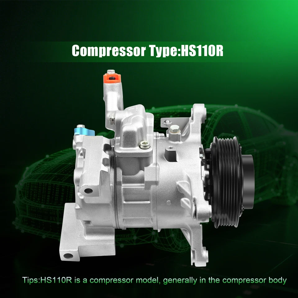 AC A/C Compressor and Clutch For 2001 2002 2003 2004 2005 Lexus GS300 IS300 3.0L - Image 2 of 4