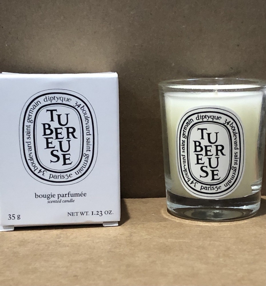 Diptyque Tubereuse Scented Candle 1.23 Oz 35 g Small Votive Deluxe Travel Size