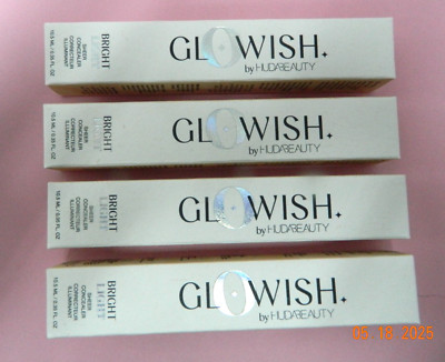 LOT 4 HUDA BEAUTY GLOWISH Bright Light Hydrating Sheer Concealer - 11 Deep -NIB