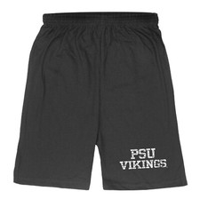 Portland State University Vikings PSU NCAA College Fleece Distressed Shorts