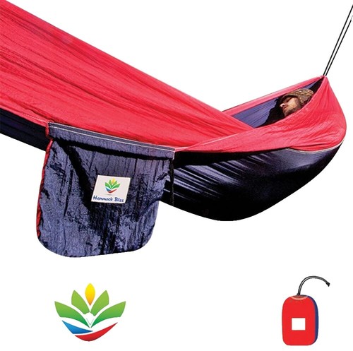 Hamac De Camping Equip – Léger Et Portable – 1 Personne – Bleu/rouge – Neuf