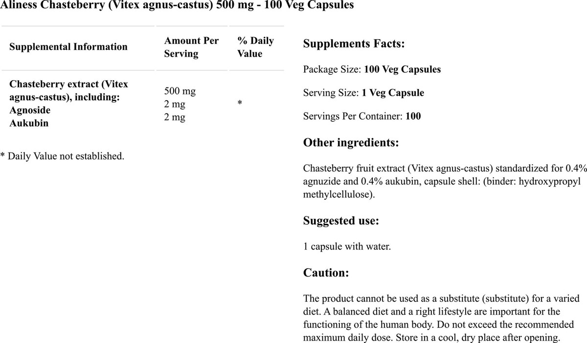 Vitex Agnus Castus 500mg 60 Gélules - Verano Medical - Foto 12