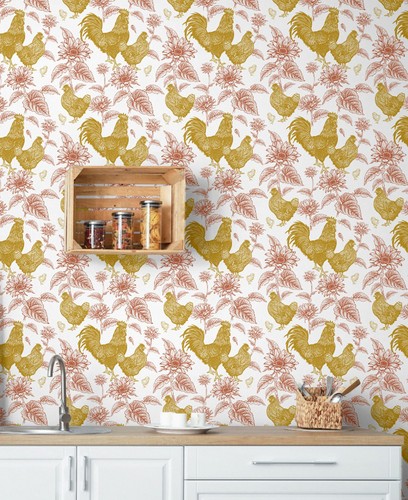 GW4012 French Farmhouse Peel & Stick Wallpaper Roll 20.5in. Wide x 18ft. Long - Picture 7 of 17