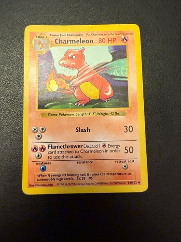Charmeleon 024/102 Base Set (Shadowless) -Unlimited Edition Regular - MP