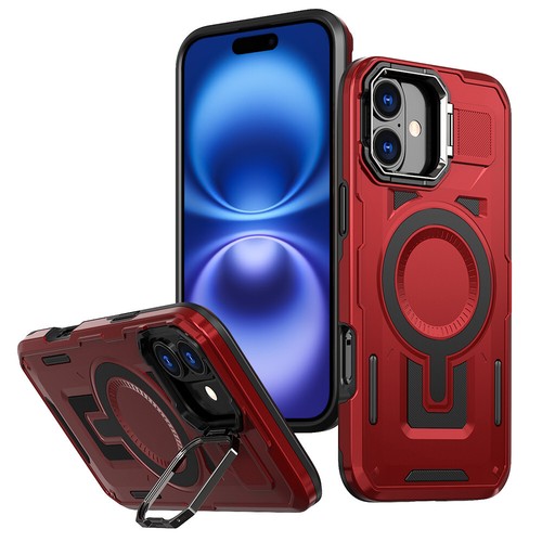 Funda híbrida MagSafe de doble capa para Apple iPhone 16 Plus con soporte de lente - Imagen 20 de 25