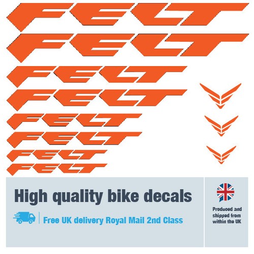 Filz Neu Rennrad Aufkleber Etiketten mit Gratis Fahrradschutz (26er Pack) -14 Farben - Bild 21 von 26