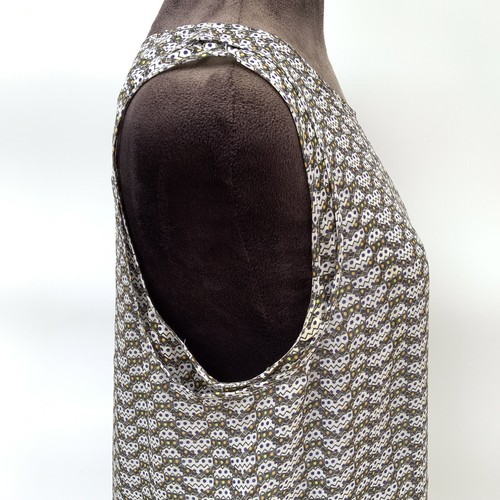 Theyskens' Theory 100% Silk Size M Layered Sleeveless Tank Top Tomci Print - Picture 6 of 20