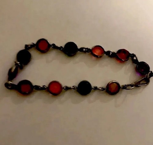 Vintage Schmuck Armband Damen Silber/Mehrfarbige Steine - Bild 1 von 3