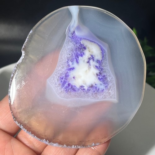 77G Natural Beautiful Agate Geode Druzy Slice ExtraLarge Gemstone - Picture 14 of 16