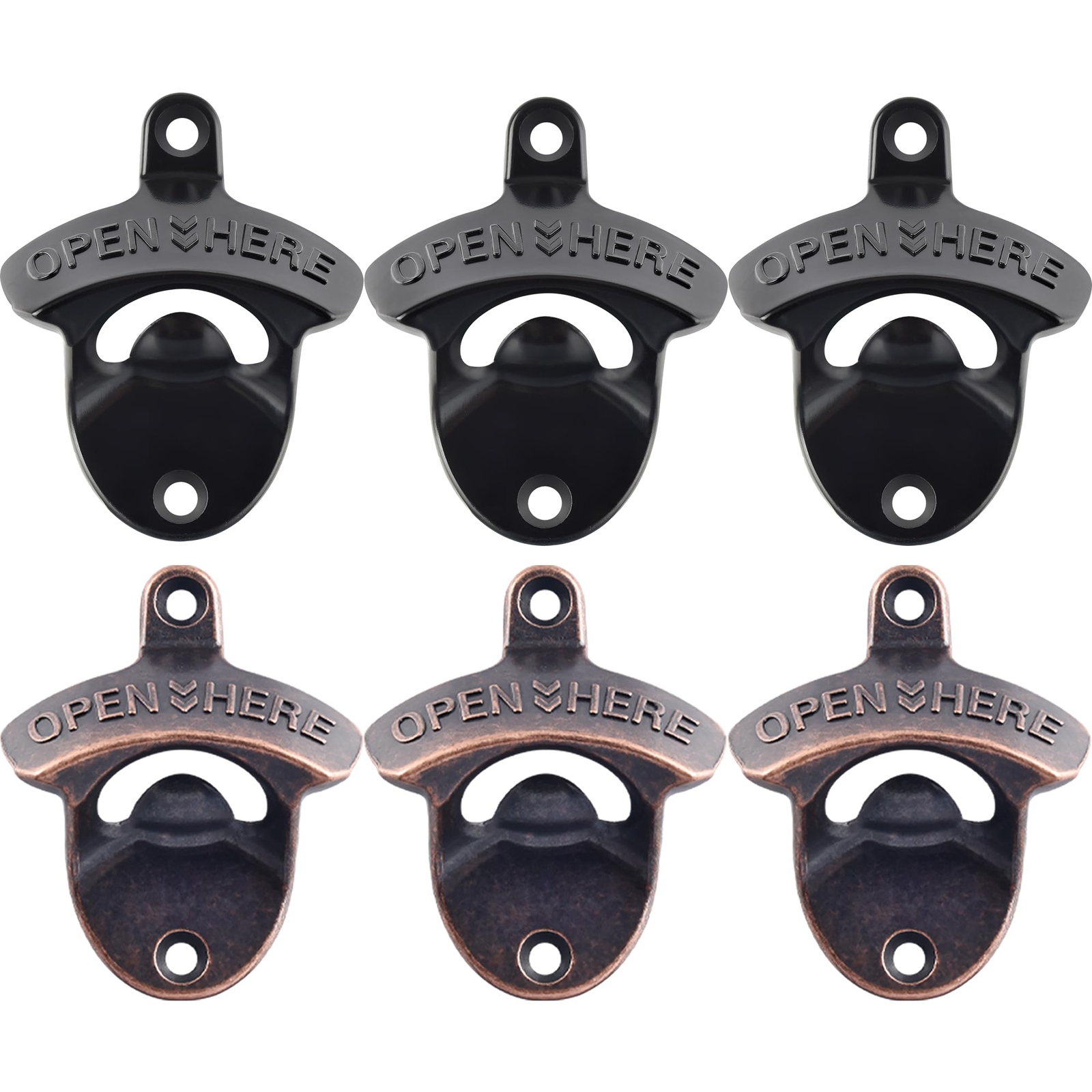 Rustic Wall Mount Soda Bottle Cap Opener Antique Copper, Stainless Table Moun...