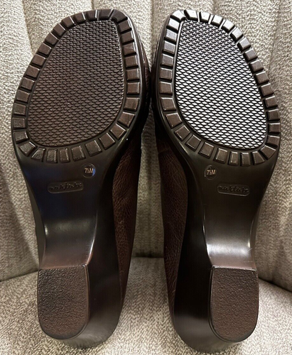 Womens Nurture Swift Brown Soft Leather Slip On Shoes Comfort Dress Mules Sz 7.5 - Picture 9 of 9