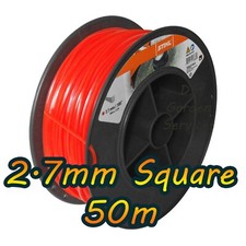 50m of Genuine STIHL 2.7mm SQUARE Brushcutter Strimmer Trimmer Cord Line Wire 0.48 per metre