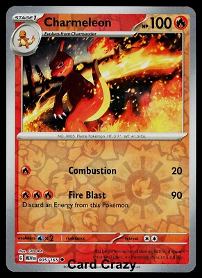 Charmeleon 005/165 - Scarlet & Violet 151 - Reverse Holo Pokemon