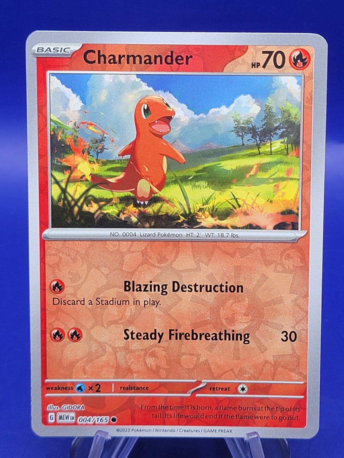 Charmander 004/165   reverse Holo  ENGLISH NM/M Pokémon - 151 PACK FRESH