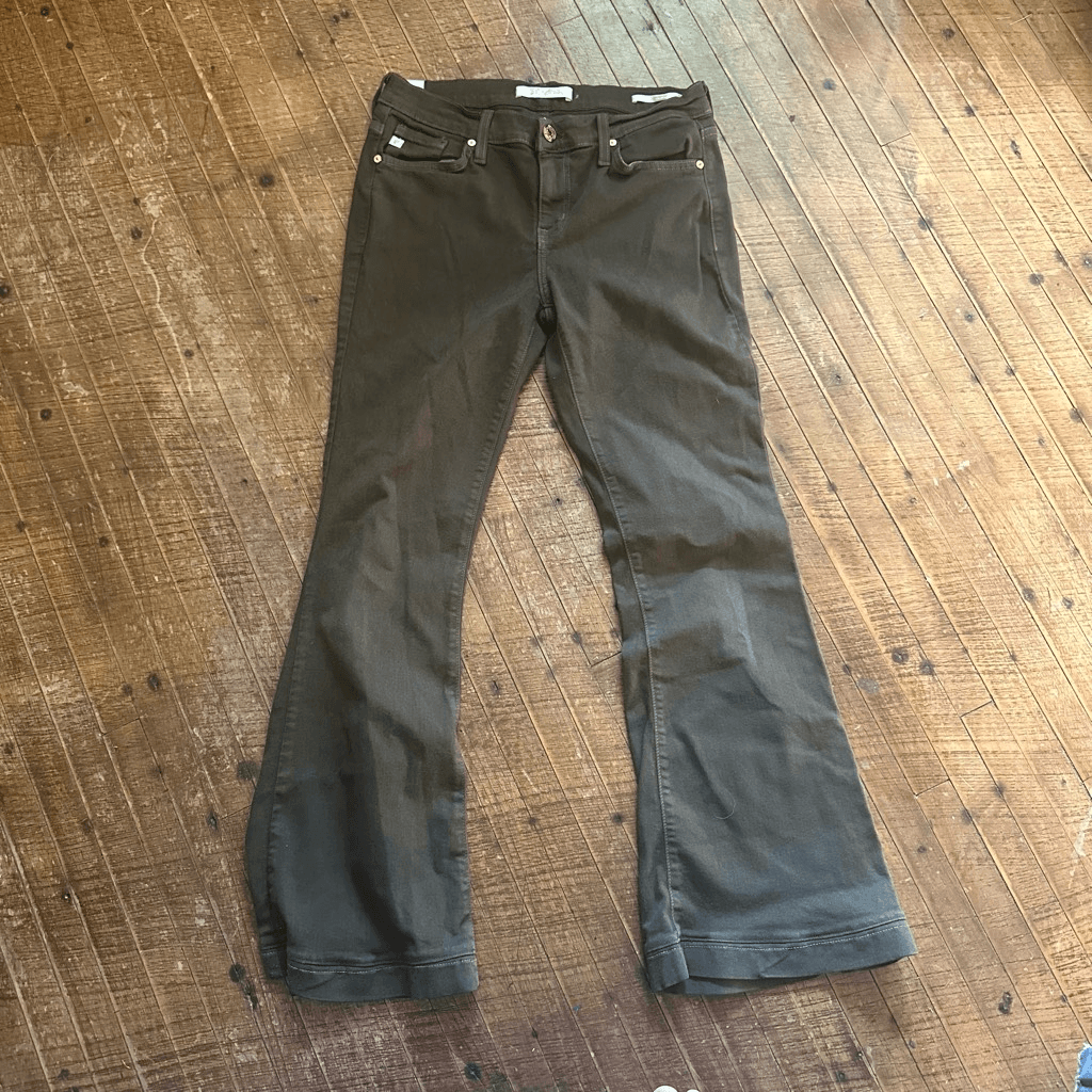Kancan olive green flared stretchy pants size 28 premium fit