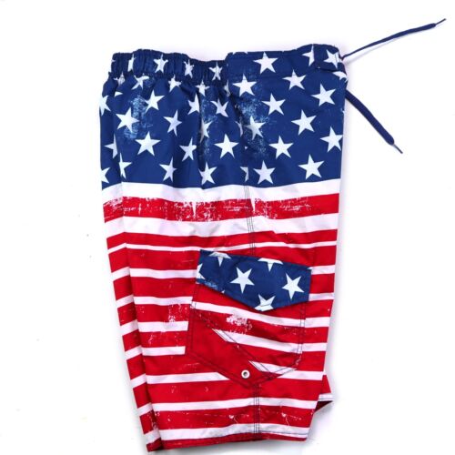 EE. UU. Pantalones Cortos de Tablero Joe Boxer Baúles Rojo Blanco y Azul Talla M - Imagen 2 de 8