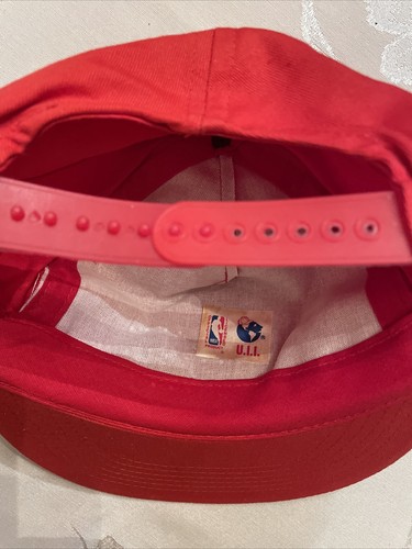 Vintage Atlanta Hawks Snapback NBA Basketball Red NOS - Picture 7 of 8