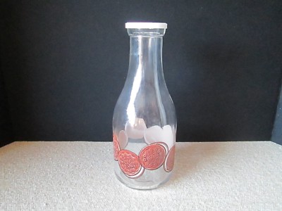 1x OREO COOKIES Nabisco Glass Milk Jug Bottle Carafe Pitcher Canada Plastic Lid
