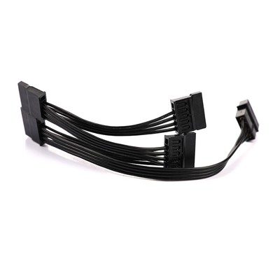 DIY Molex 4pin IDE 1 to 5 SATA 15Pin Hard Drive Power Supply Splitter Cable3~iy