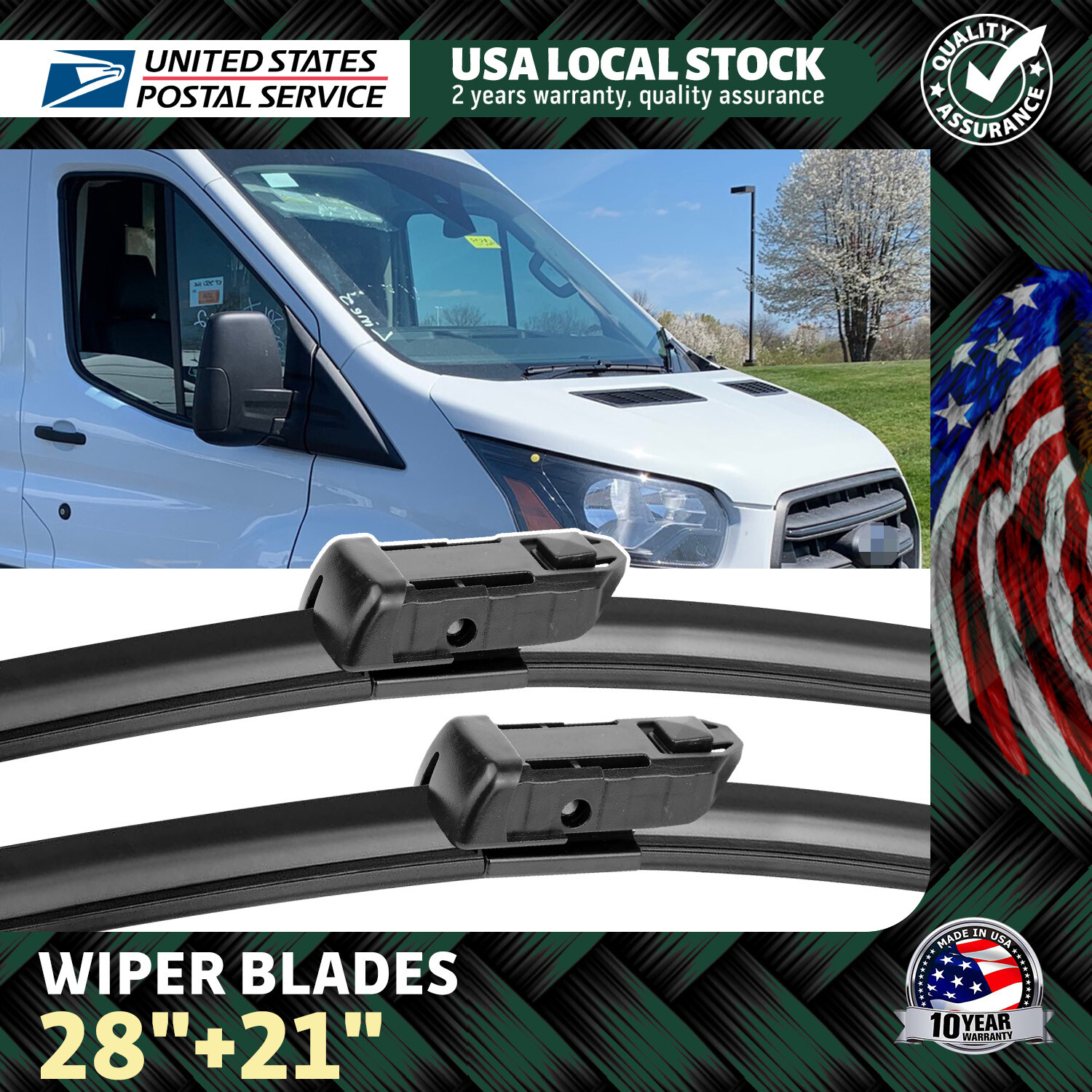 28+21 Inch OEM Quality Windshield Wiper Blades for FORD Transit-150 Durable Fit
