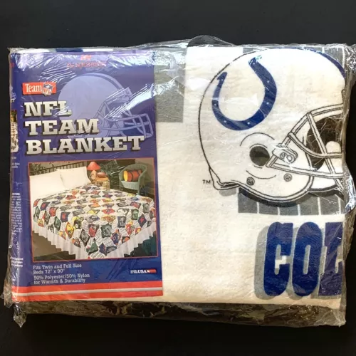NFL Indianapolis Colts TWIN 72" x 90" Blanket by Northwest Co. Made in USA * NEW